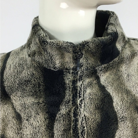 Vintage Lana Sport Chinchilla Faux Fur Zip Up Jacket Size 4 - Picture 3 of 5